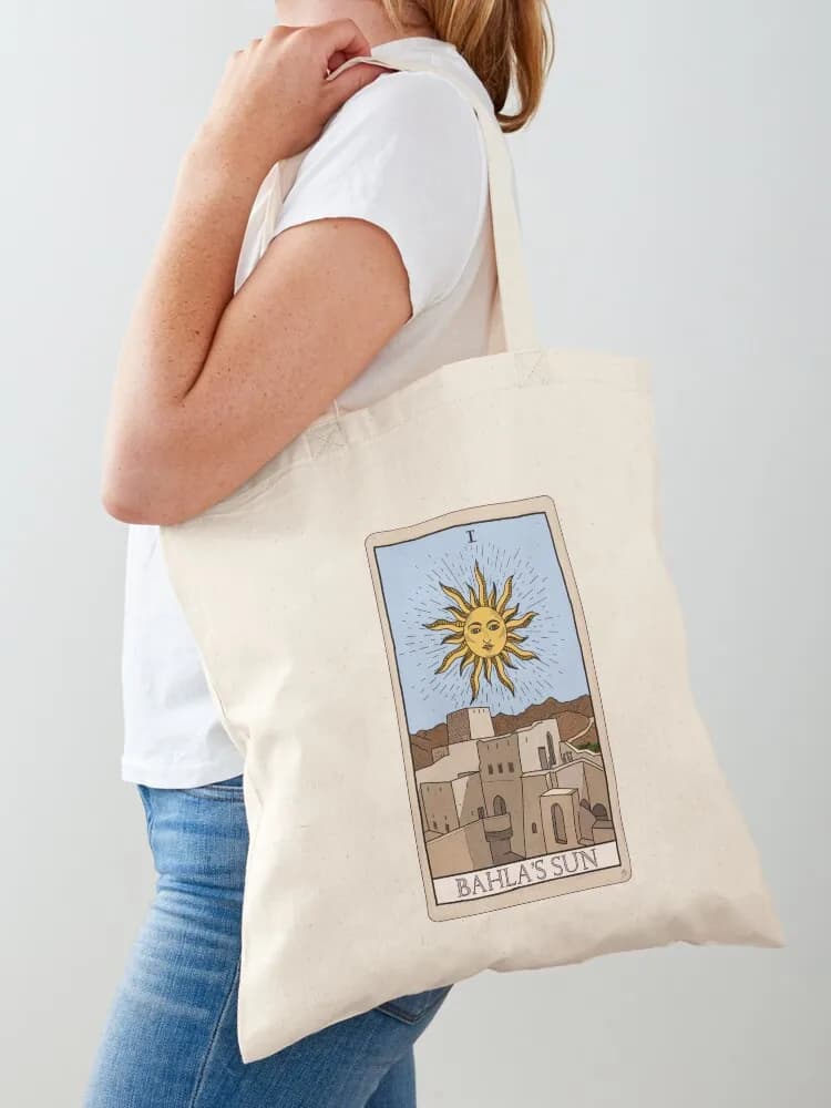 Borsa tote con motivo tarocchi dall'Oriente, borsa tote da donna, borsa da spiaggia grande da donna