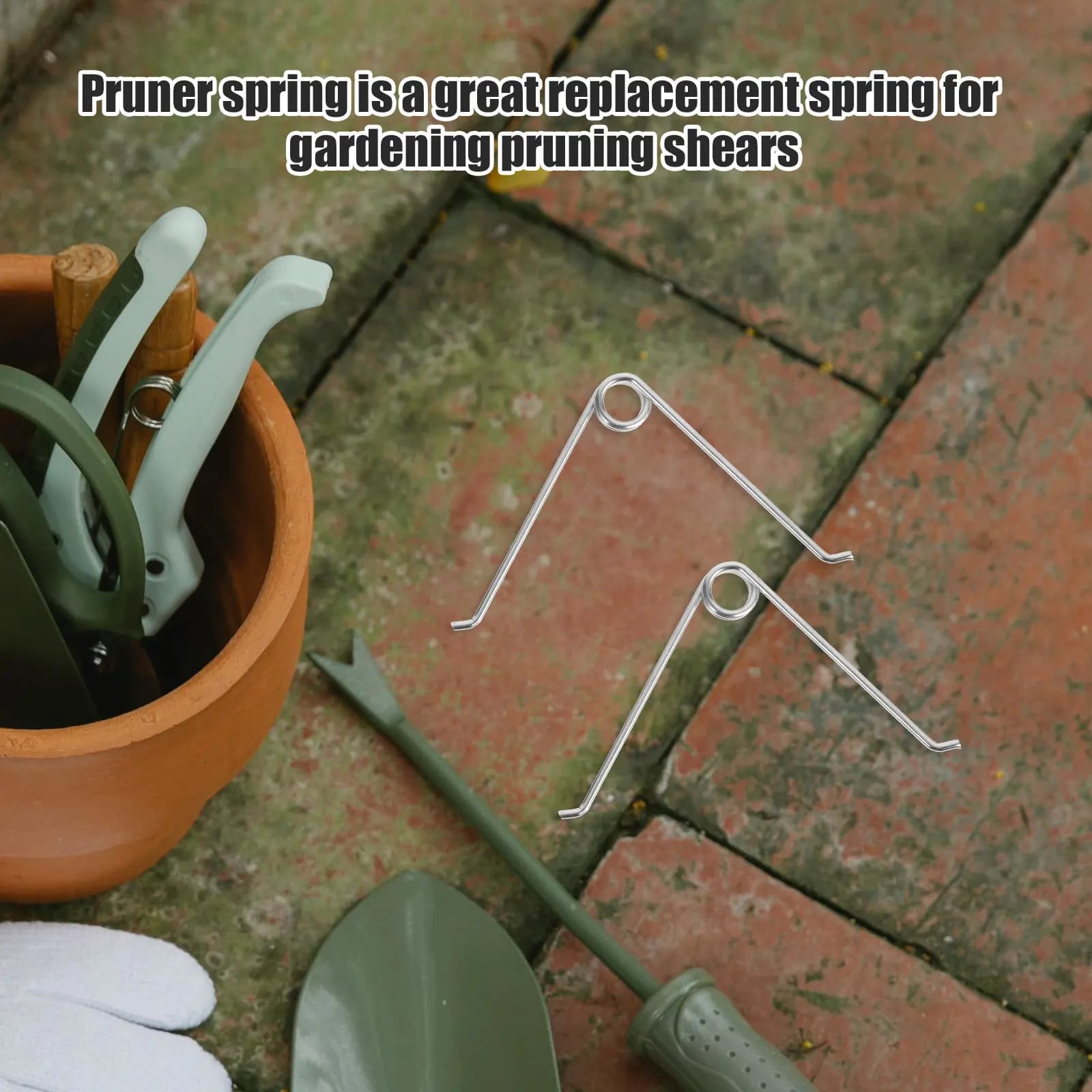 10 Pezzi Molle di Ricambio in Acciaio Inossidabile per Forbici da Potatura, Molle a V Resistenti per Cesoie da Giardino e Utensili da Potatura
