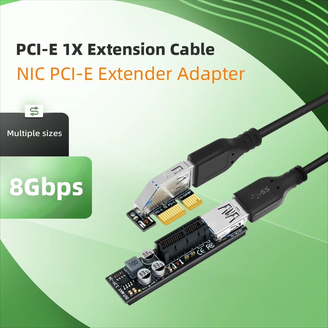 PCIe X1 Extension Cable PCI-E 1X Riser Adapter PCI-E Expansion Card For Network Card Video Capture Card PCI Interface Extender