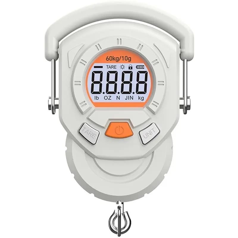 【Price Drop !!】Portable Electronic Weighing Scale 60Kg 10G LCD Digital Display Hanging Design For Luggage Fishing Traveling
