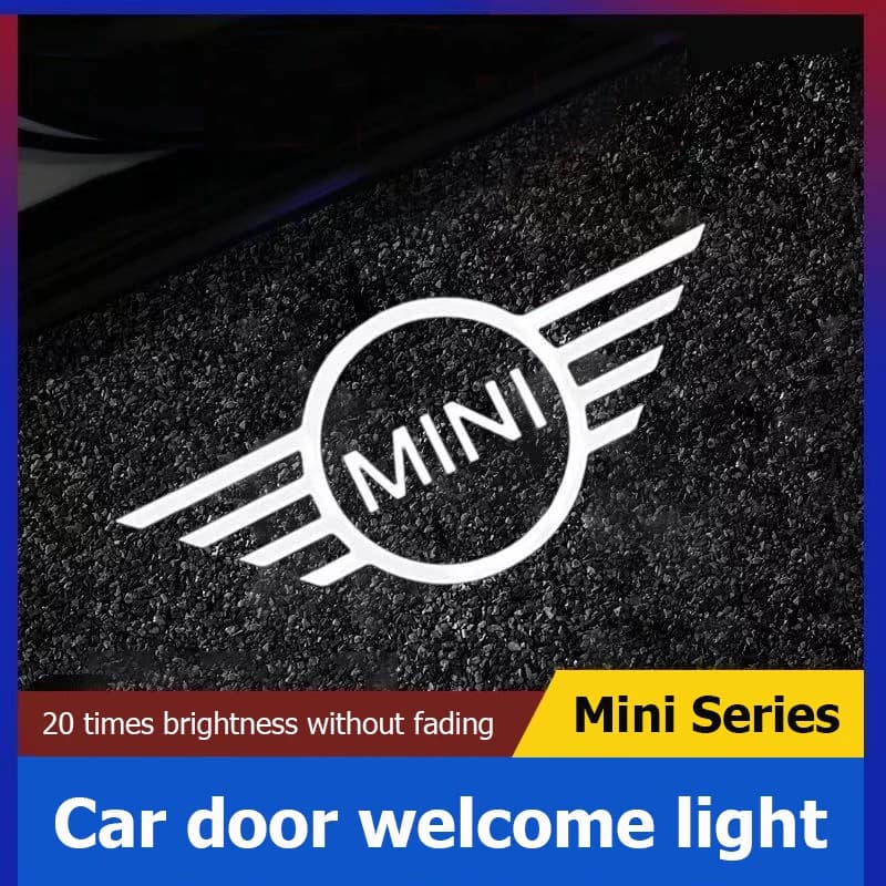 2 Pezzi Luci di Benvenuto a LED Wireless per Portiera Auto, Proiettore per MINI One Cooper JCW Countryman Clubman Cabrio Paceman Coupe