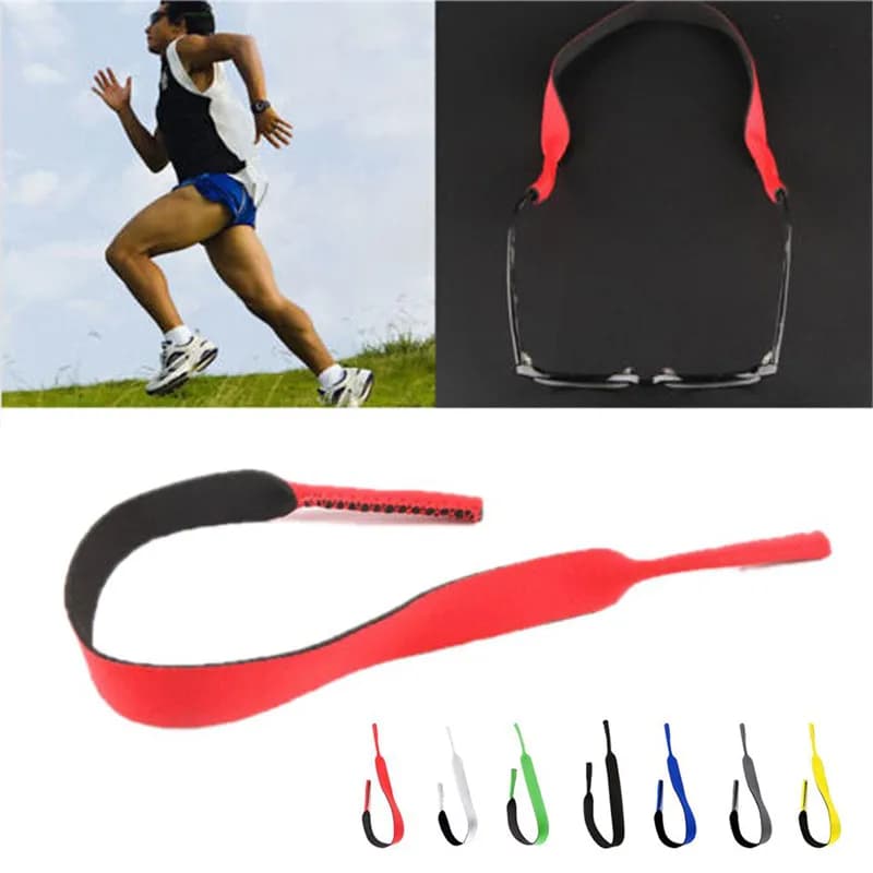 Occhiali da vista Occhiali da sole Supporto per cavo con cinturino sportivo elastico in neoprene Nuovo