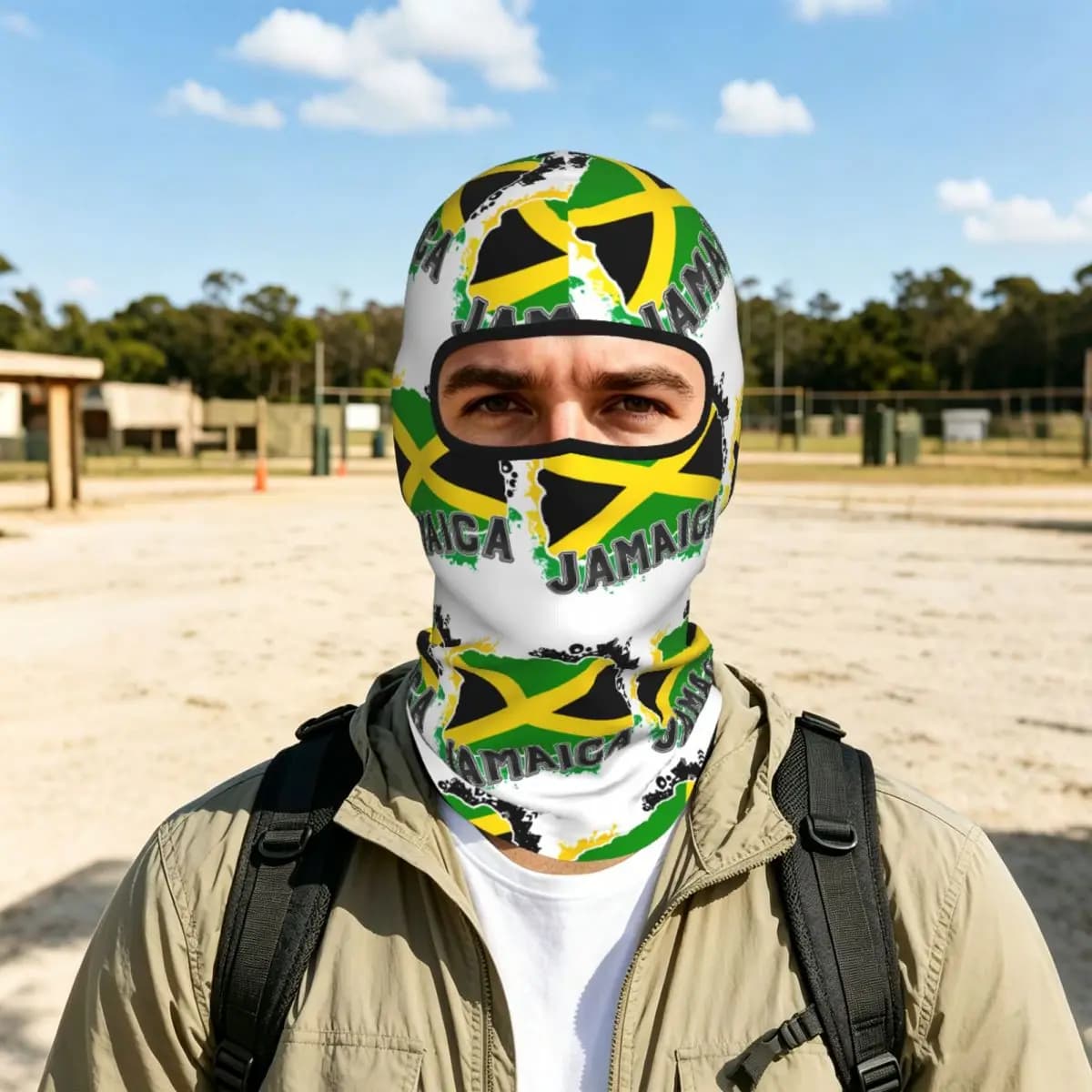 Maschera Antivento per Moto con Bandiera Giamaicana, Protezione Solare per Ciclismo e Motociclismo