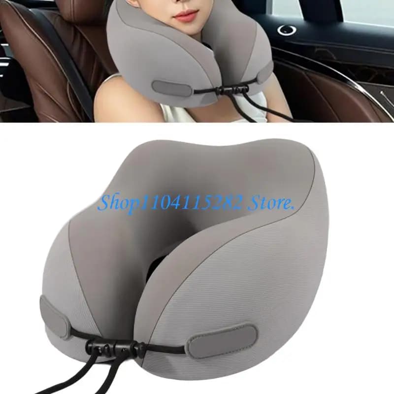U Neck Pillow Support Cushion For Comfortable Travel With Adjustable Fit