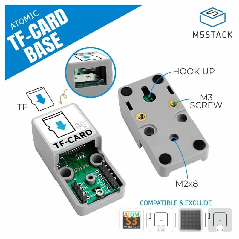 Base ufficiale per lettore di schede TF ATOMIC M5Stack