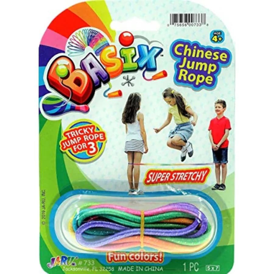 Chinese Jump Rope Elastic Jumping Rope Game for and Adults I by Colorful Stretch Skip Rope for Girls and Boys. Party Favor Stoc