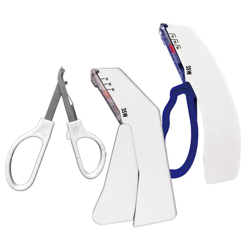 Dispositivo medico monouso per cucitura per cucitura della pelle Chirurgia 35W Tagliacapelli chirurgico Cucitrice per unghie Rimozione dell'ago per la pratica degli studenti