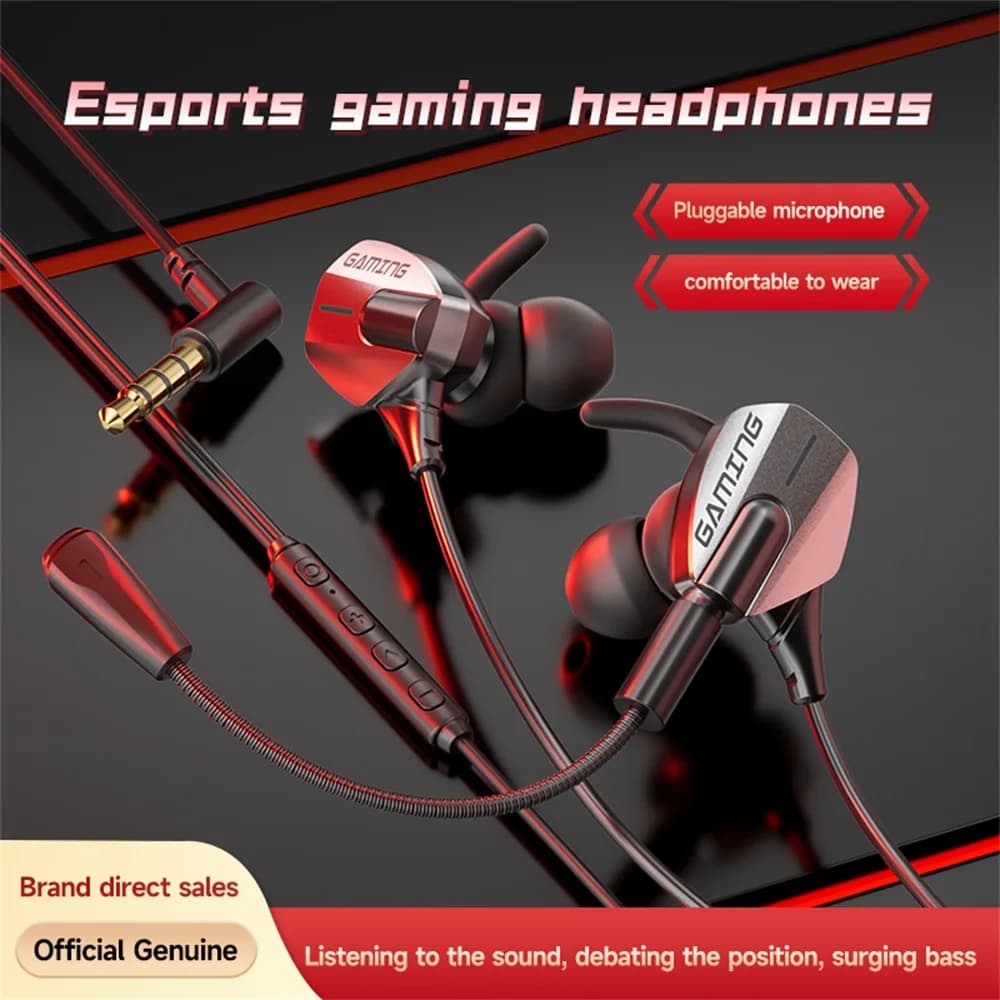 Cuffie cablate da 3,5 mm/Type-C con controllo del volume, auricolari con doppio microfono collegabile, cuffie da gioco per telefoni, auricolari.