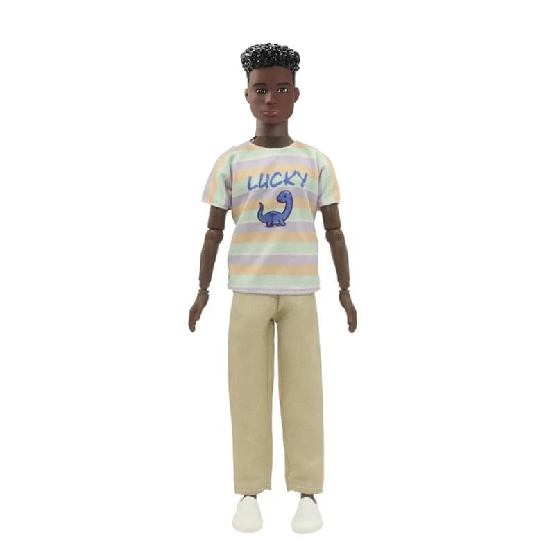 Nuovissima Bambola Nera alla Moda per Bambini, Giocattolo da 11,5 Pollici, Figura Africana, Modello Maschile Elegante, Spedizione Rapida, Regalo di Compleanno