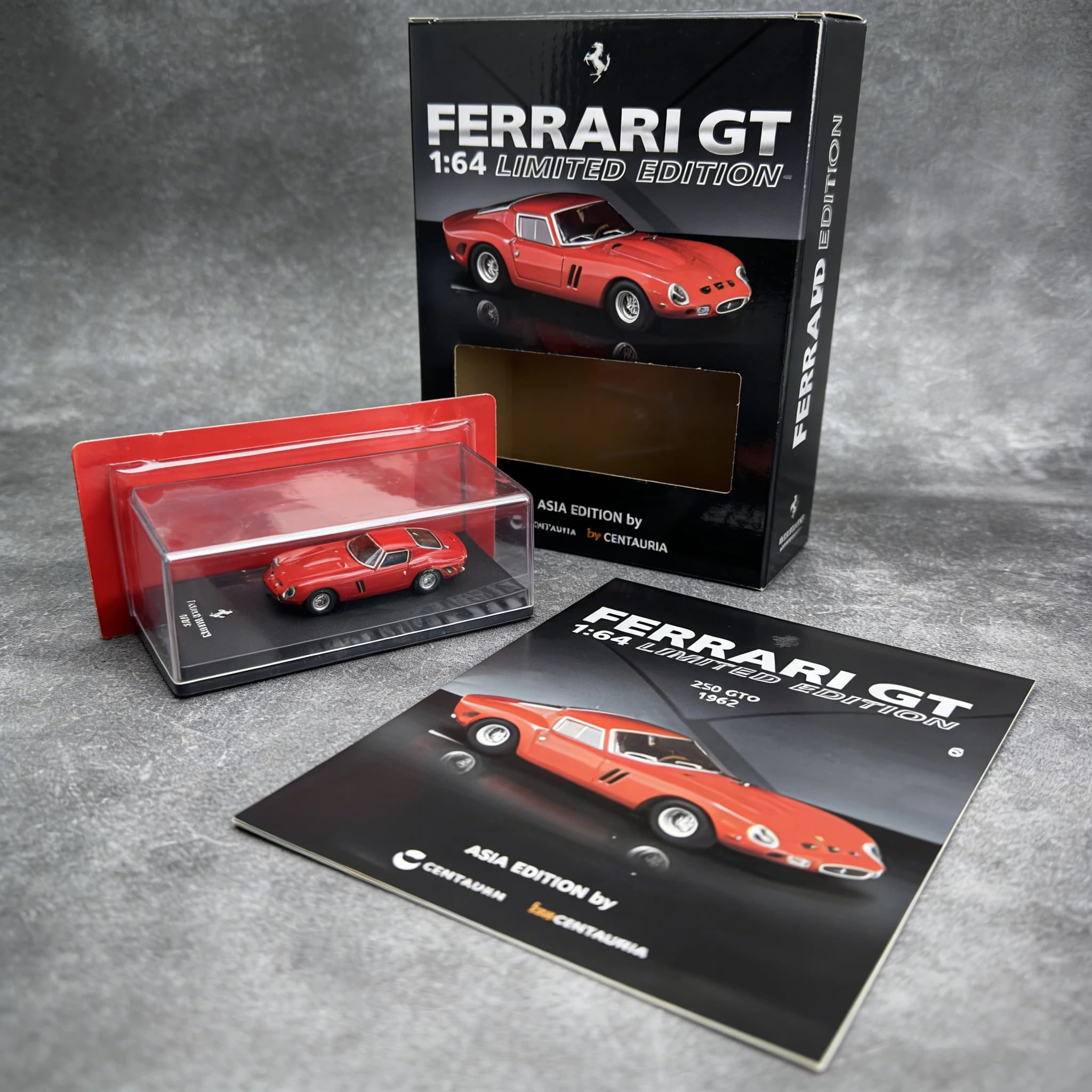 Auto in Miniatura CENTAURIA IXO 1:64 Ferrari 250 GTO 1962 Edizione Limitata Asia, Modellino da Collezione Disponibile e Pronto per la Spedizione