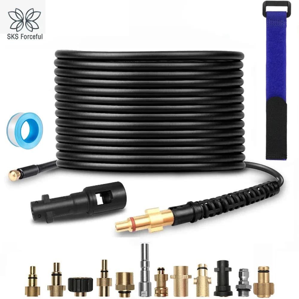 Tubo flessibile per la pulizia dell'acqua di scarico fognario personalizzabile Pulitore per tubi Tubo dell'acqua ad alta pressione per Lavor/parkside/karcher k2 K3 k5 K7adapter
