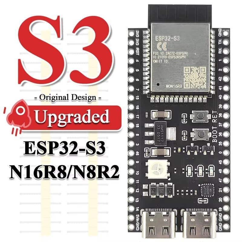 Scheda di Sviluppo ESP32-S3, Modulo WiFi 2.4G per Arduino ESP IDF ESP32-S3 N8R2 N16R8, 44 Pin Tipo-C, 8M PSRAM ESP32 S3