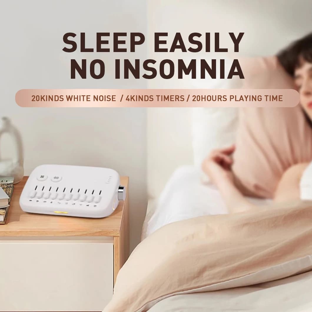 1pc Mini macchina per il suono del sonno 10 suoni naturali lenitivi Mini macchina per il suono del sonno portatile, cancellazione del rumore