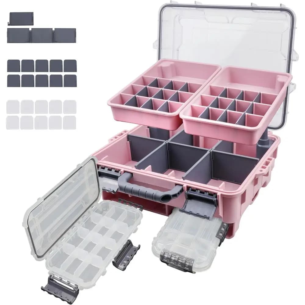 Scatola Portatile Impermeabile per Attrezzatura da Pesca con Doppio Scomparto per Uomini e Donne - Regalo Ideale per le Vacanze