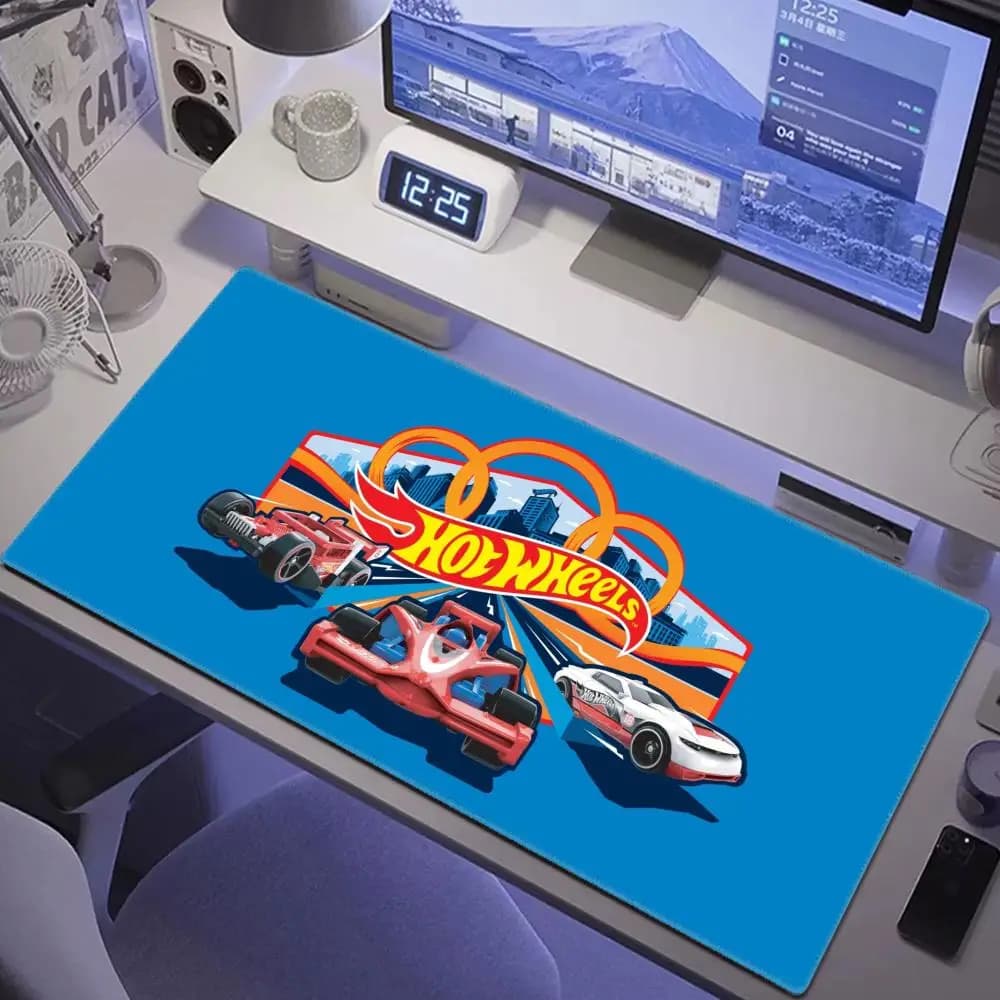 Hotwheels Tappetino per mouse Tappetino per mouse Tappetino per mouse da scrivania Tappetino per mouse da scrivania HD carino Tappetini per tastiera da gioco estesi Tappetino per mouse per giocatori XXL di grandi dimensioni 90x40