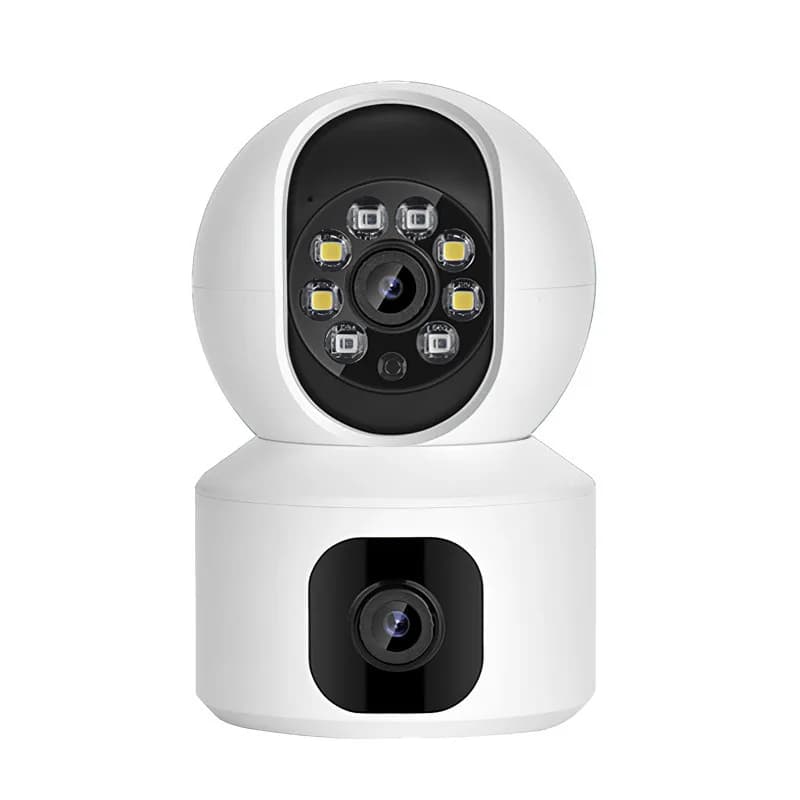 Telecamera IP PTZ WiFi 4MP 1080P V380Pro con Doppia Lente, Visione Notturna a Colori, Rilevamento AI Umanoide, Sicurezza Domestica, Interfono e Monitoraggio Bambini
