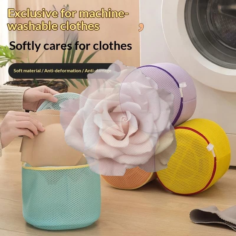 Popular Reusable Mesh Laundry Bag With Anti Deformation Structure And Smooth Zipper Perfect For Washing Bras Delicate Clothes