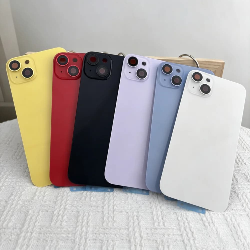 Glossy Integrated Back Glass Cover For Apple iPhone 14/14 Plus 14+ Replacement Rear Battery Door Housing With Full Camera Hole