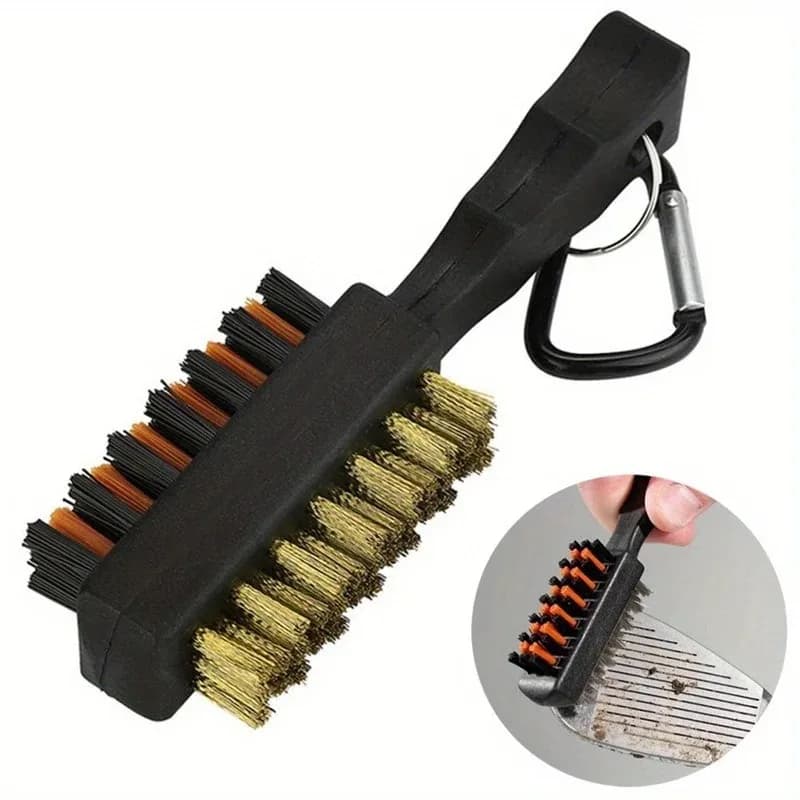 1PC Spazzola per pulire mazze da golf Putter da golf Spazzola per pulire scanalature per palline con cuneo Accessori per il golf Strumento pulito