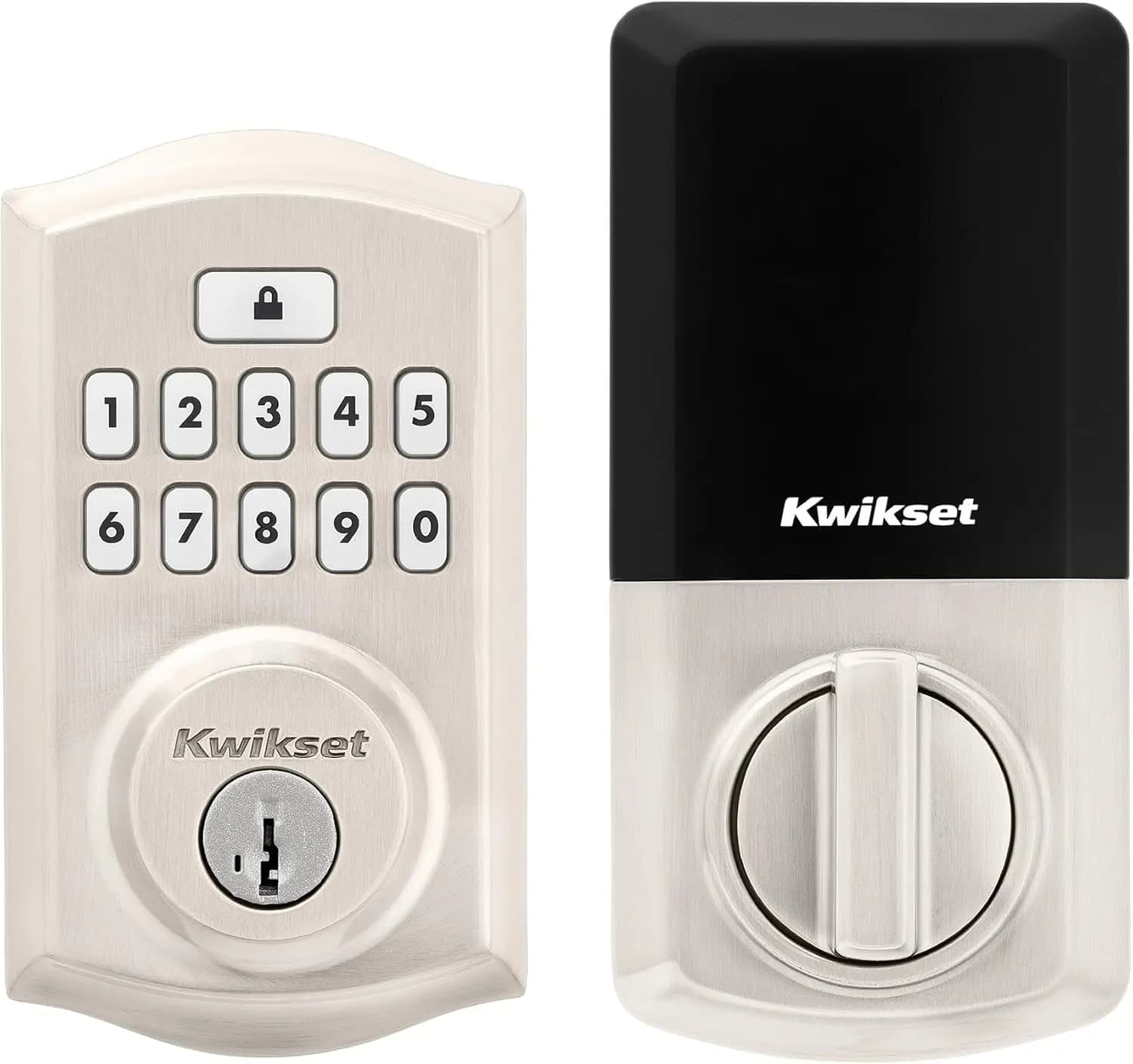 Serratura Elettronica Smart Senza Chiave con Blocco Automatico, Codici Personalizzabili, Sicurezza Avanzata in Nichel Satinato
