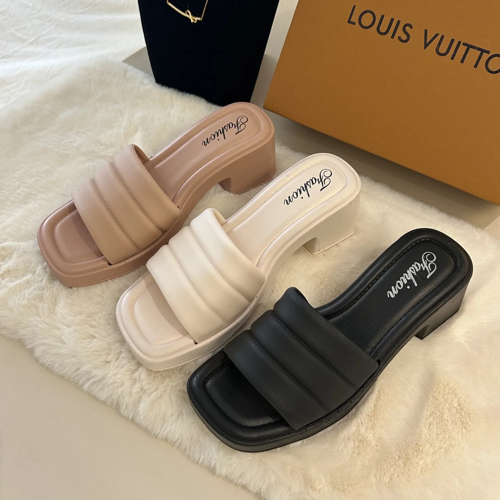 Sandali da donna con tacco alto, estivi 2024, a punta aperta, con plateau spesso, stile casual, comodi, slip-on, piatti, per esterni