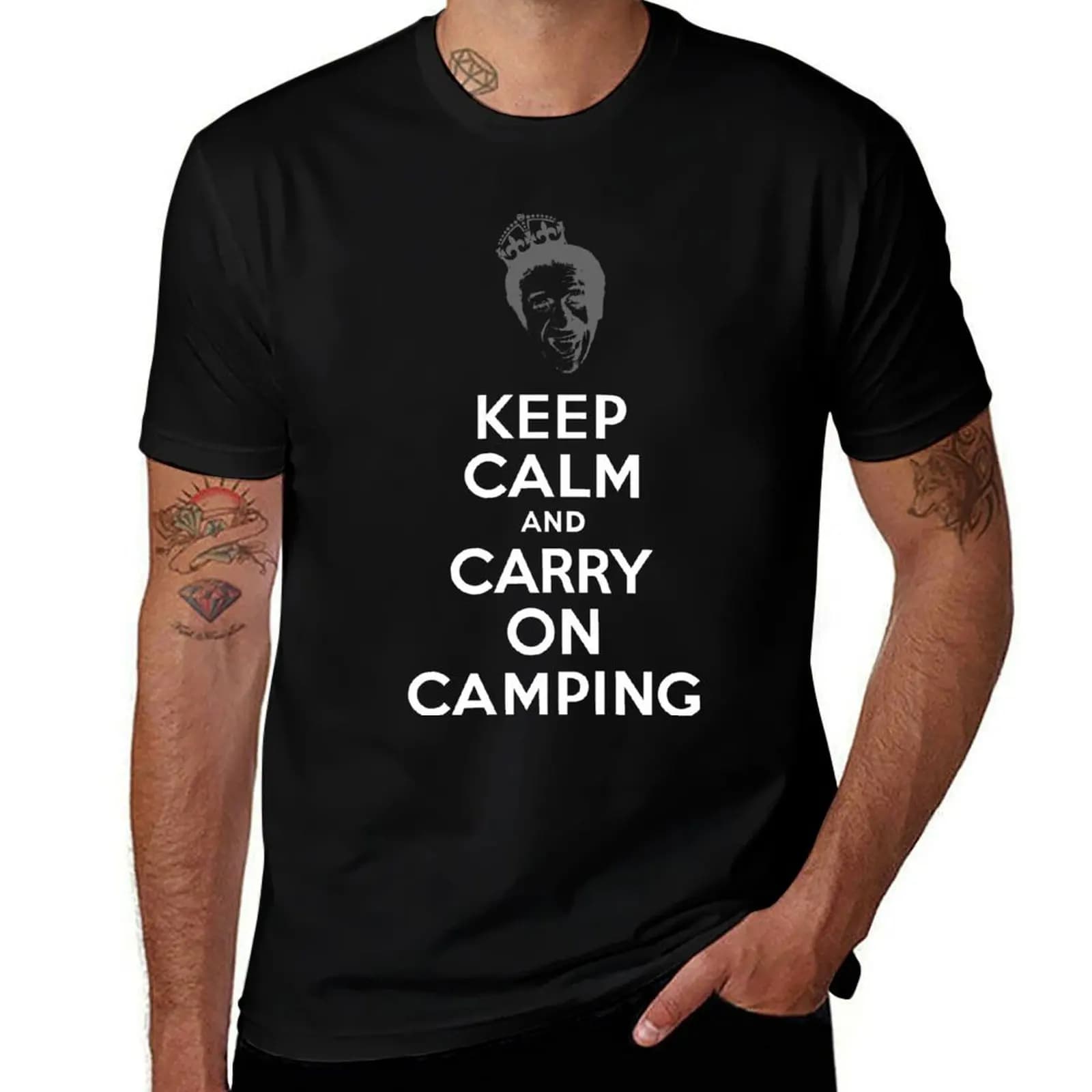 T-shirt Calm & Carry Keep On Camping, T-shirt sportiva da uomo