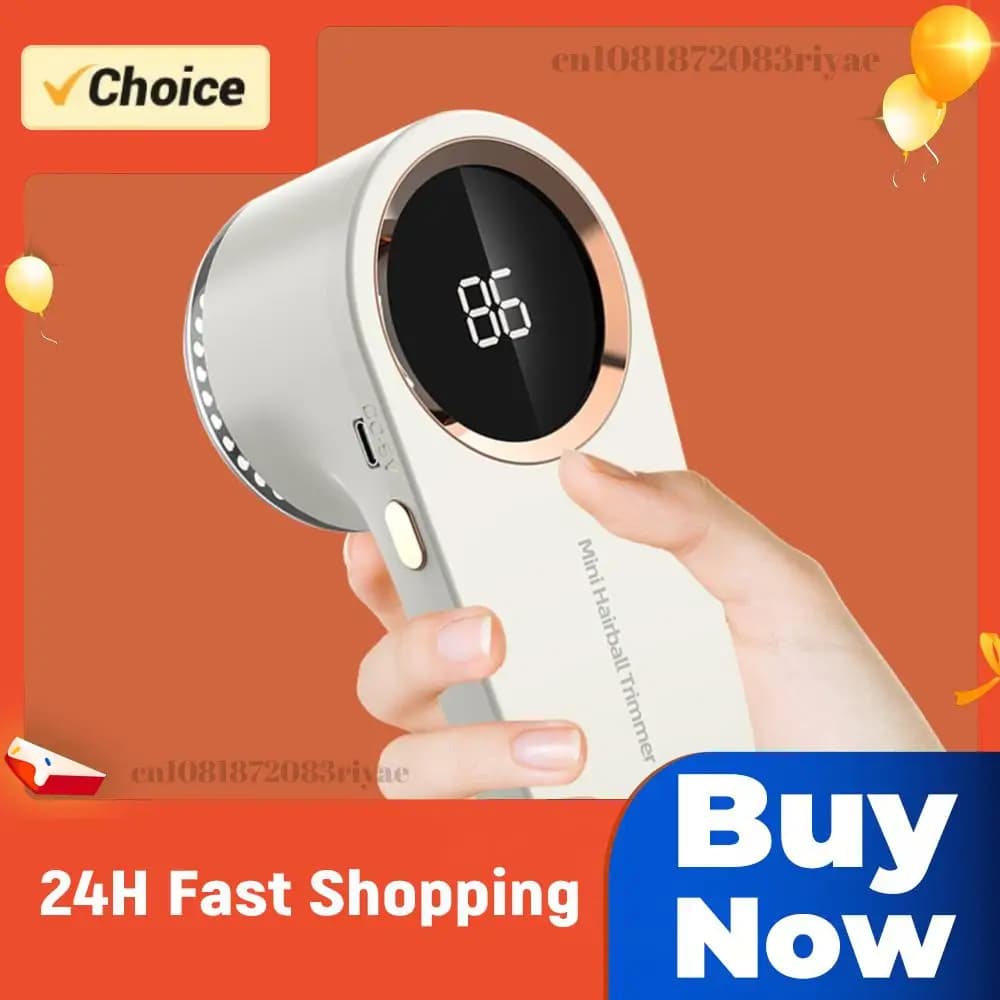 Electric Lint Remover Fabric Shaver Digital Display Debobbler Clothes Shaver USB Rechargeable Ergonomic for Clothes Sweater