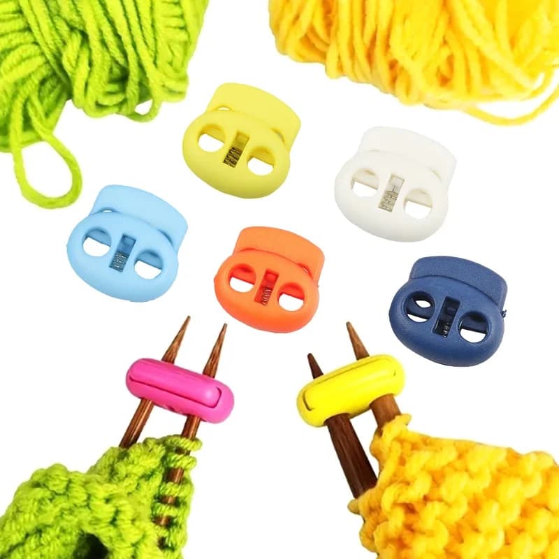 5 pezzi tappo per ago da maglia tappo per ago a molla protezione per punta dell'ago colorata forniture per maglieria e uncinetto accessori per maglieria