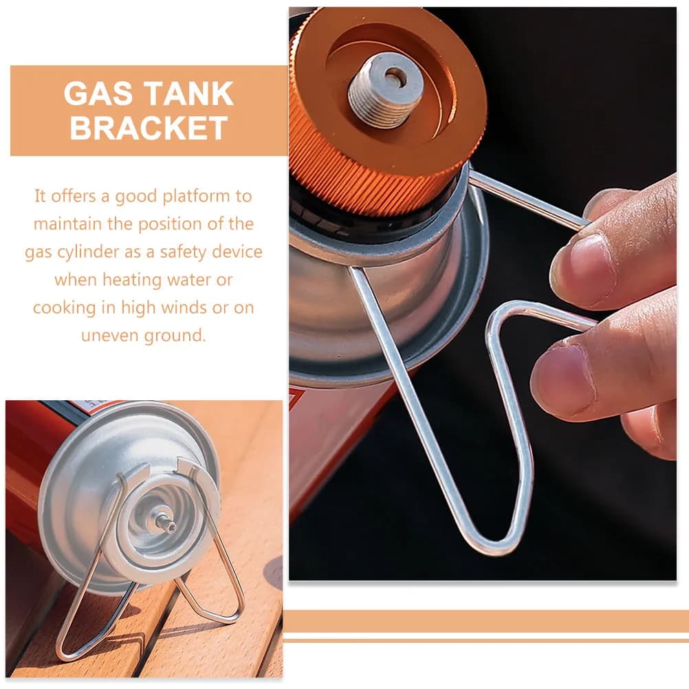 2 Pieces Support for Stainless Steel Camping Gas Tanks, Outdoor Portable, Stable, for Propano Tanks