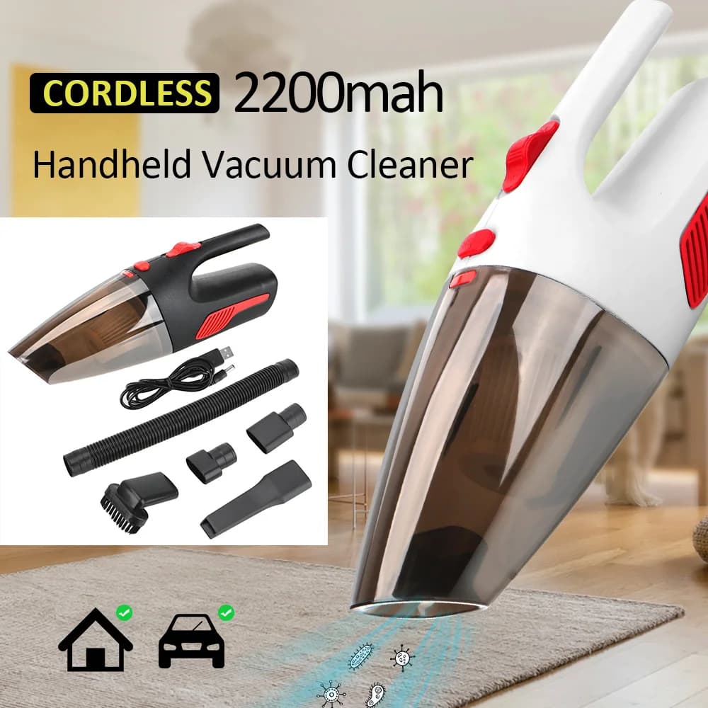 Per la casa dell'auto 120W 12V 5000PA Cordless/Car Plug Cleaner potente aspirapolvere portatile per auto Super aspirazione Wet/Dry Dual-Use