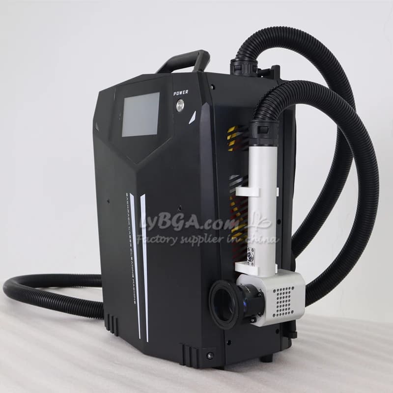 LY 100W/200W/300W Macchina per la pulizia laser a impulsi Rimozione ruggine senza contatto per saldatore laser tipo zaino con strato di ossidazione dell'olio