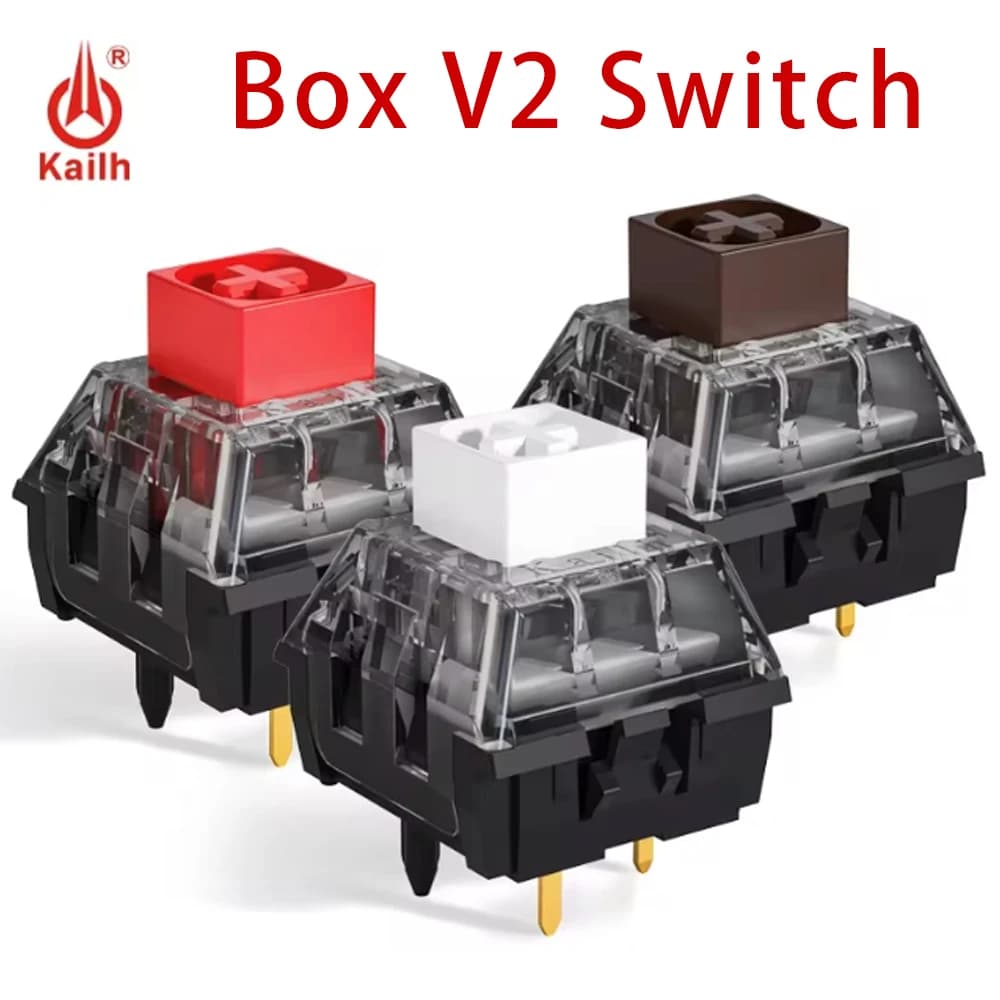 Kailh Box Bianco Marrone Rosso V2 Interruttore Tastiera Meccanica Interruttore 5 pin Lineare Tattile Clicky Interruttore Polvere Stretto Hot Swap RGB FAI DA TE