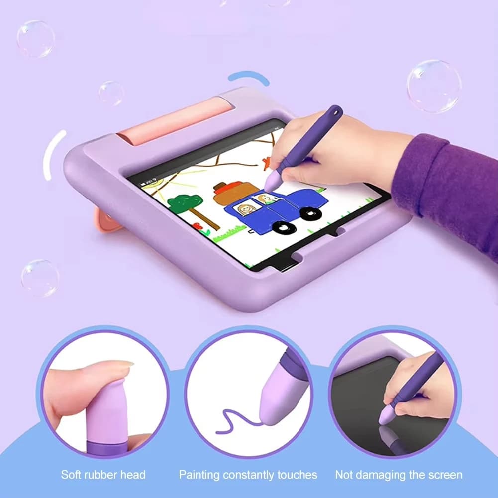 T19C Penna Stilo per Bambini, Penna Touch Screen per Tablet, Stilo Capacitivo Universale per Disegno e Scrittura, Colore Viola