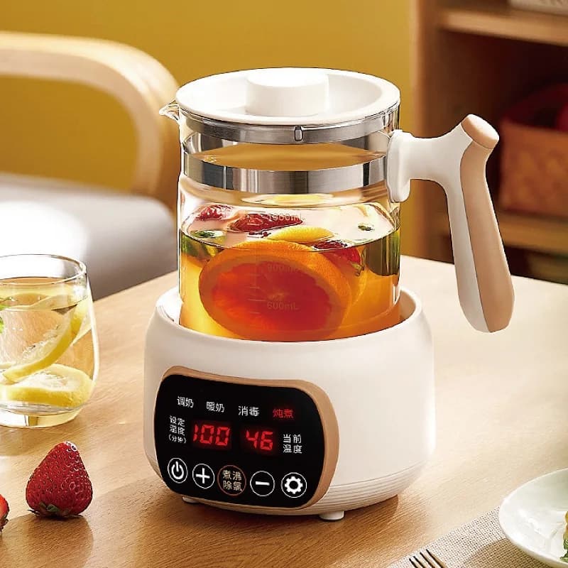 1300ml Smart Constant Temperature Milk Regulator Glass Kettle Baby Milk Powder Electric Kettle Multifunctional Milk Warmer 220V