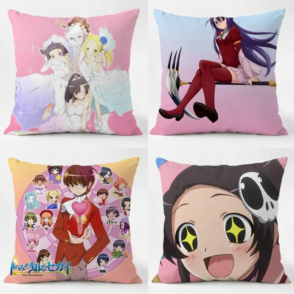 Fashion T-The World God Only Knows Fodera per cuscino in lino lavabile ogni giorno, morbida, per divano letto, decorazione per la casa