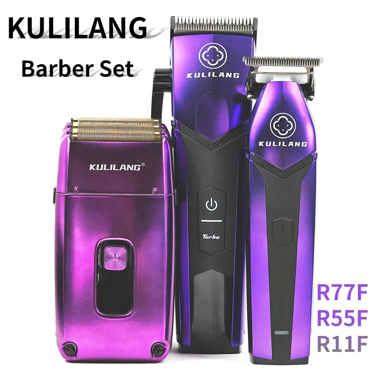 Professional electric haircut cutter for haircuts man KULILANG R77F R55F R11F Set of barber Ultra silent shade oil cutter head