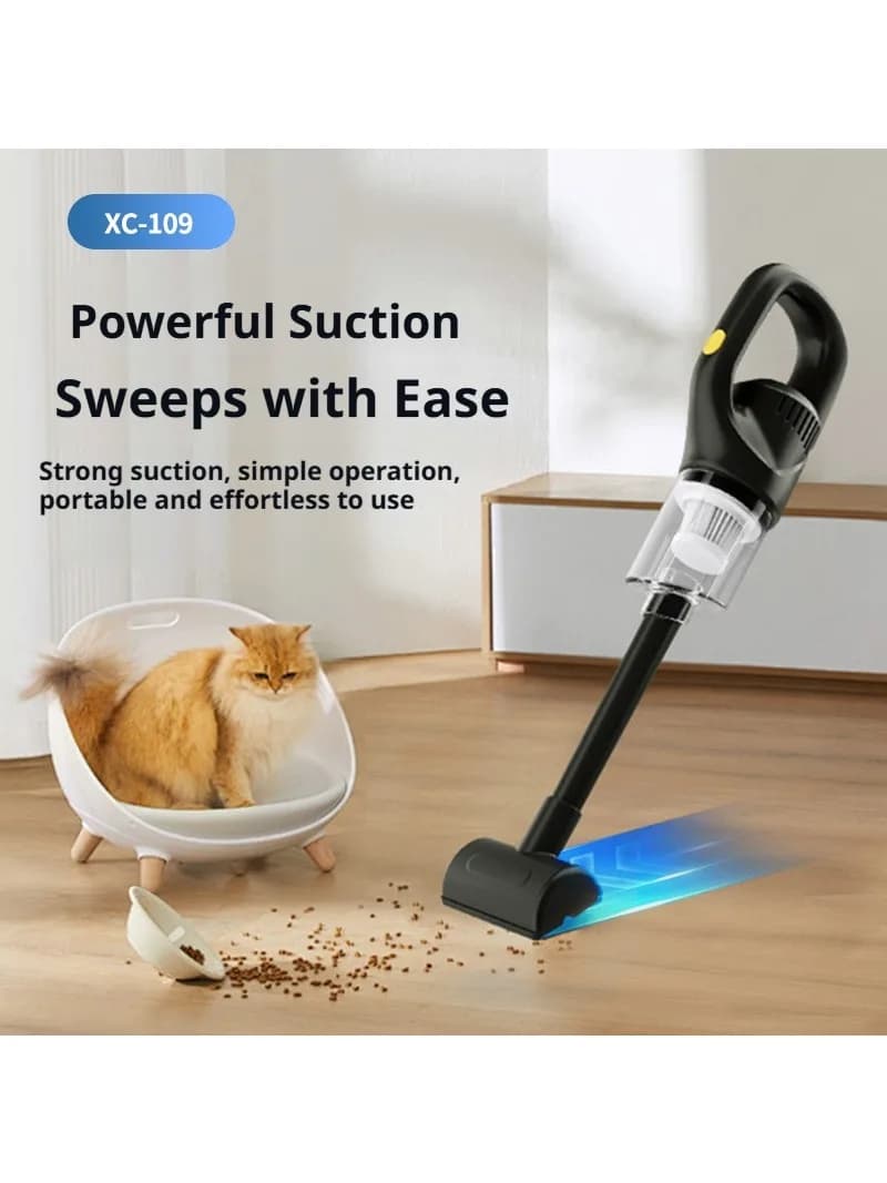 Aspirapolvere portatile con ricarica wireless, forte aspirazione per casa e auto
