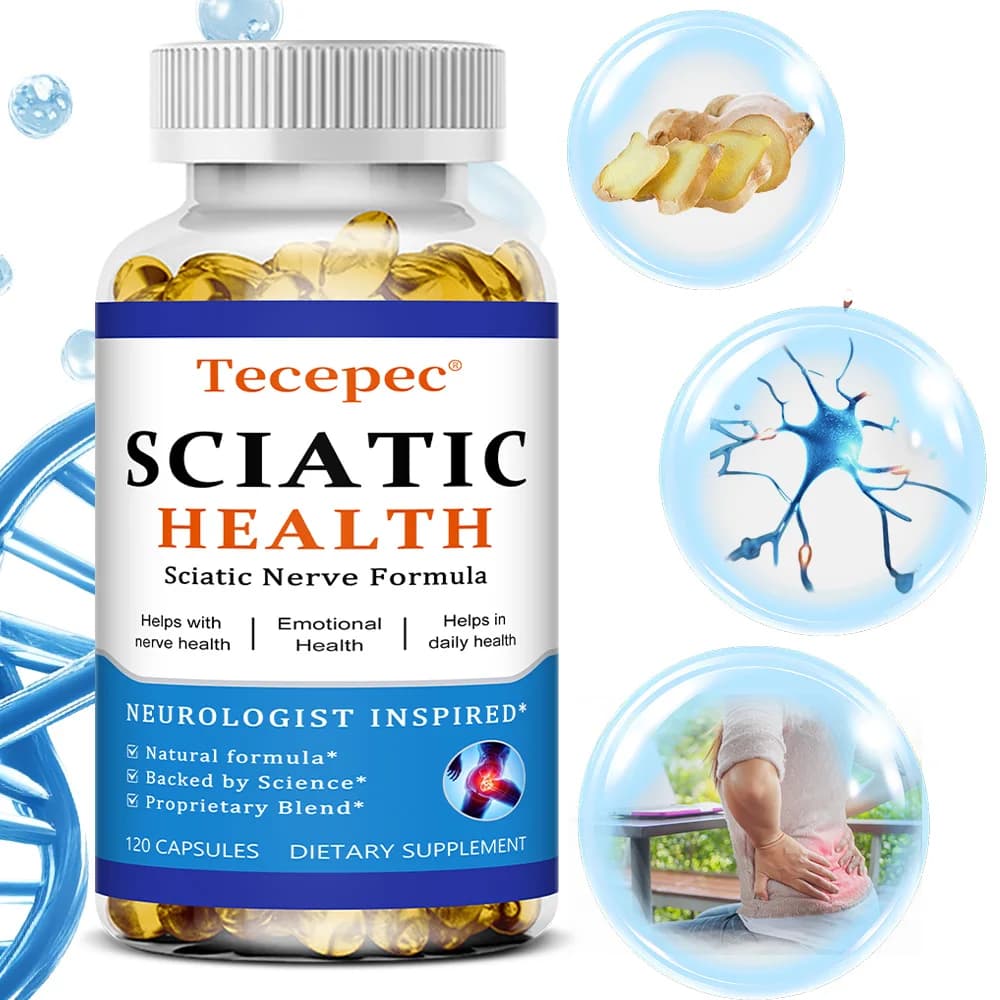 Sciatic nervous support supplement, advanced sciatic nervous support formula for nervous, muscle and joint support, promotes sleep