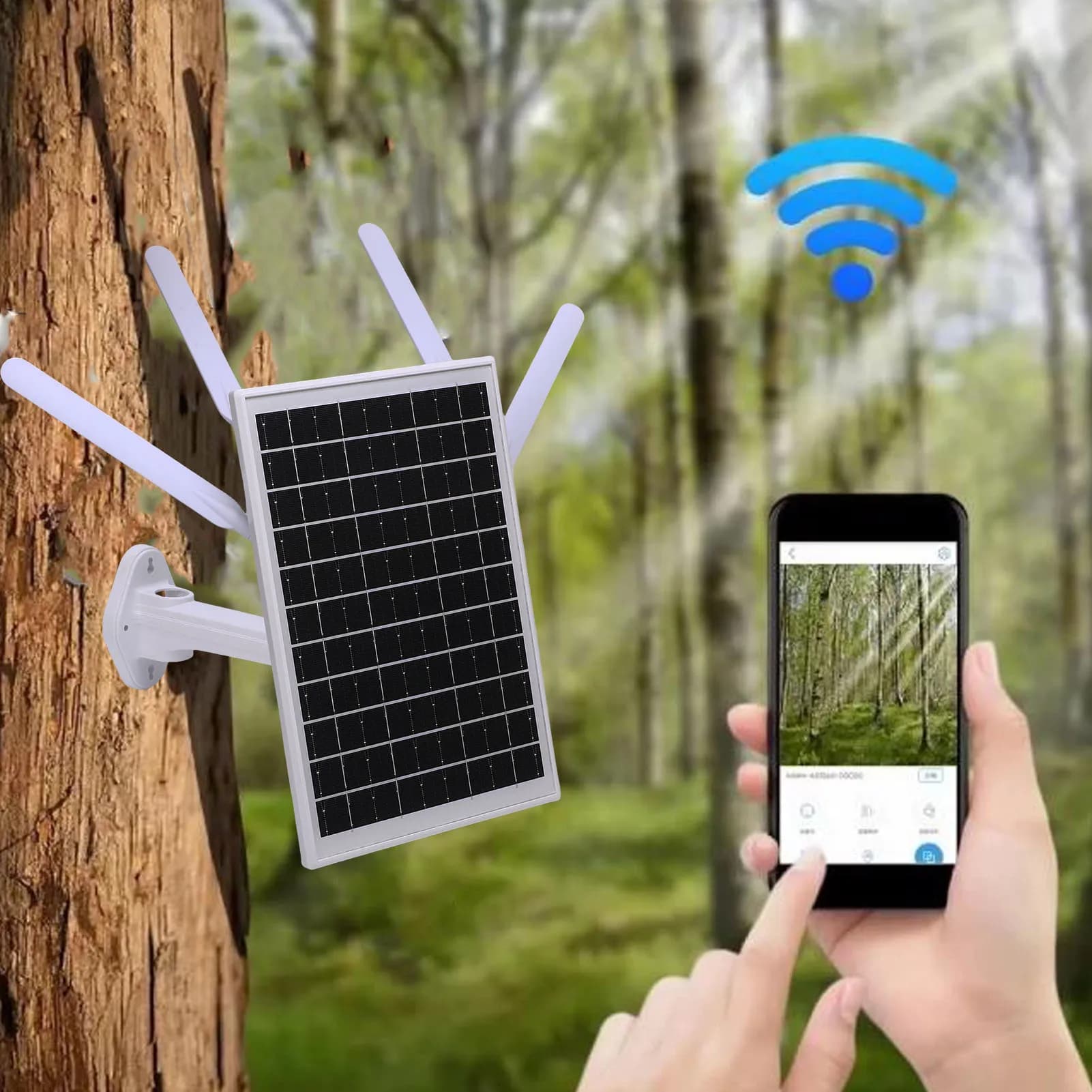 Router Modem 4G LTE a Energia Solare con Batteria da 18000 mAh, Ripetitore WiFi Solare Impermeabile IP66 da 12W con Slot per Scheda SIM per Campeggio e Camper