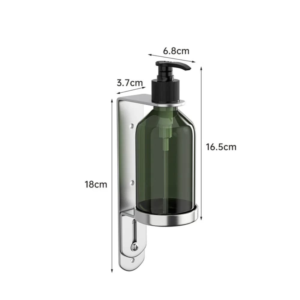 Dispenser di Sapone Ricaricabile da Parete in Plastica e Acciaio Inossidabile, Dispenser Manuale con Design Separabile e Pompa Rimovibile