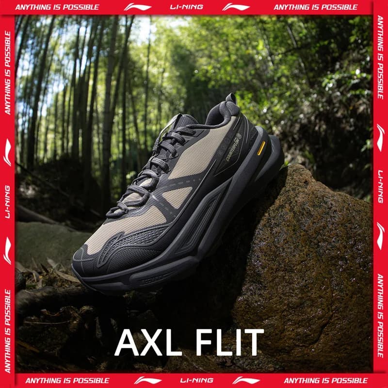 Men's Li-Ning AXL FLIT Outdoor Trekking Shoes BOOM Light Bearing High Bouncy Gymnastics Shoes For Free Time AHTV027