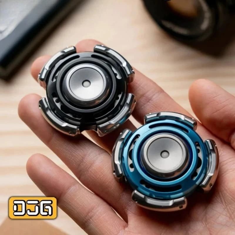 DJGEDC WHISPER SPIN 4 Spinner in Metallo a 4 Foglie con Suono di Diapason, Giocattolo Antistress e Decompressione