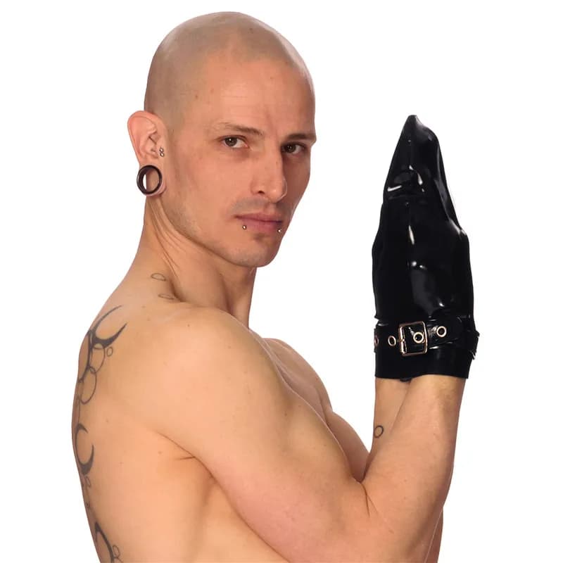 Guanti da Boxe in Lattice Nero Fatti a Mano Unisex per Uomo e Donna con Polsiera Rotonda Aderente Spedizione Gratuita Produzione Rapida in Fabbrica