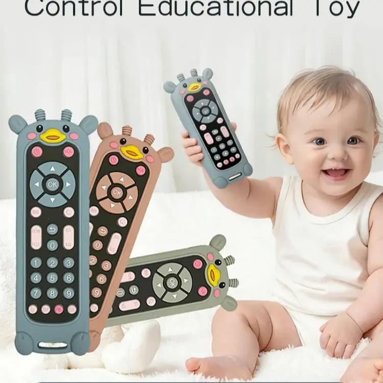 Hot sell Baby Silicone Animal remote control Teether Toy BPA Free Infant Chew Toys Relief Teeth Gum Sensory Toy