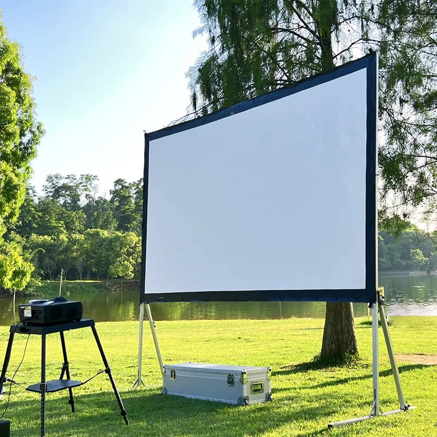 SCREEN PRO Schermo per proiettore pieghevole veloce portatile da 144 pollici per esterni con supporto 16:9 4K Ultra HD 3D Movie Theater Cinema