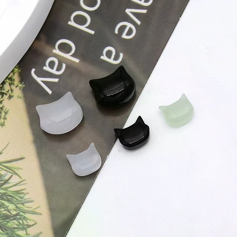 Perline di vetro a forma di testa di gatto da 6,8/10 mm, 20 pezzi, piccole e carine, per creazione di gioielli fai da te, bracciali, collane, orecchini