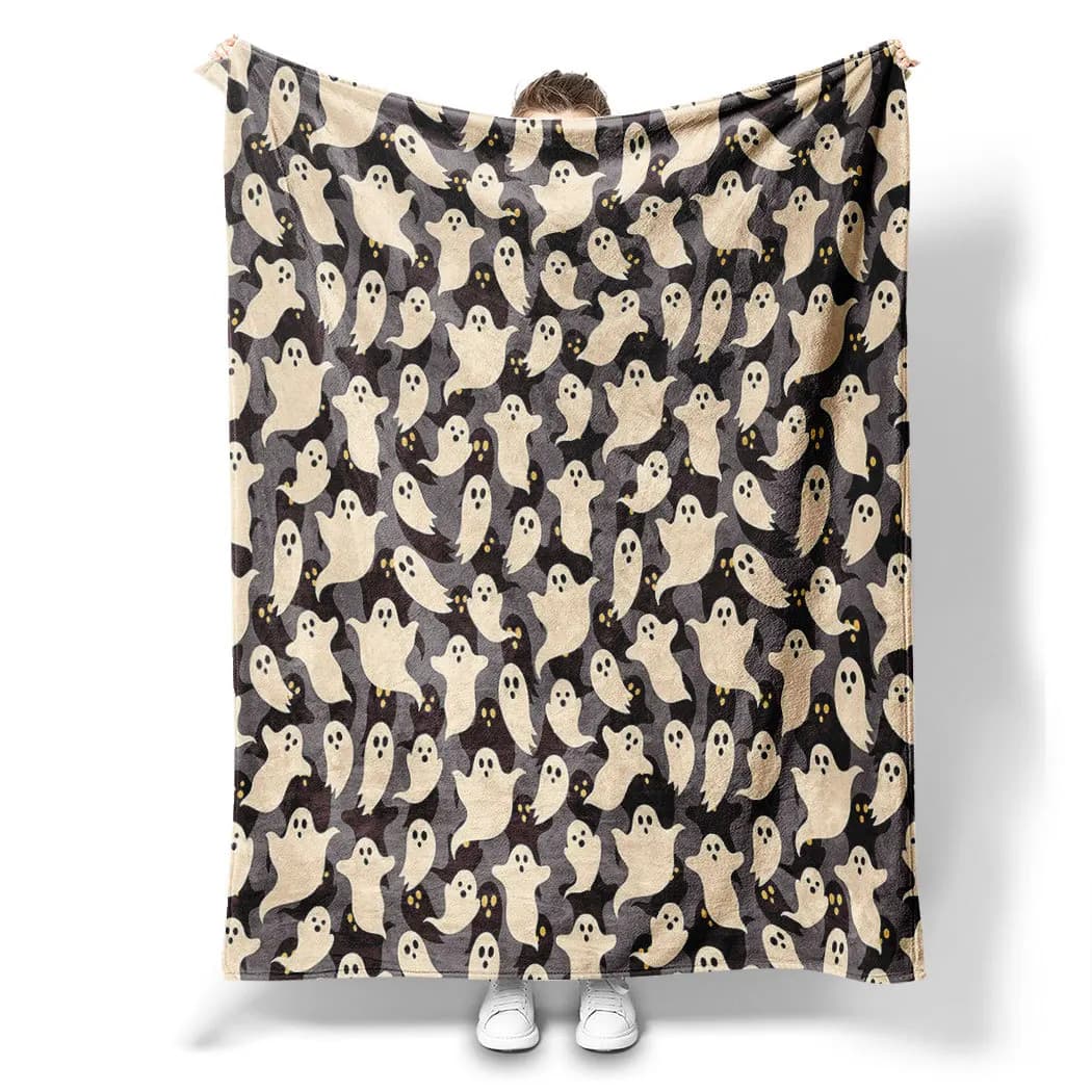 Fantasmi di Halloween Coperta stampata per divano letto Viaggi Campeggio Soggiorno Coperta condizionata per ufficio per regali per tutte le stagioni