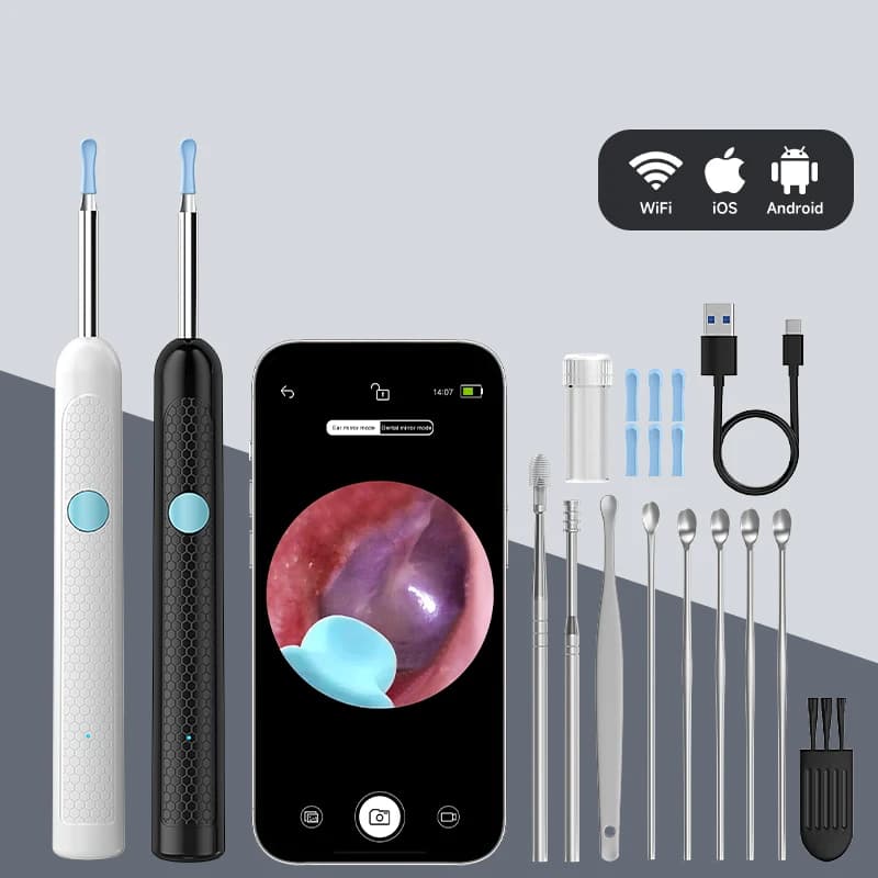 4.2 mm HD 1080P 4.2 mm WiFi Endoscope Auricular Camera for iOS/Android phones Waterproof Wireless Otoscope Digging cerume skin control