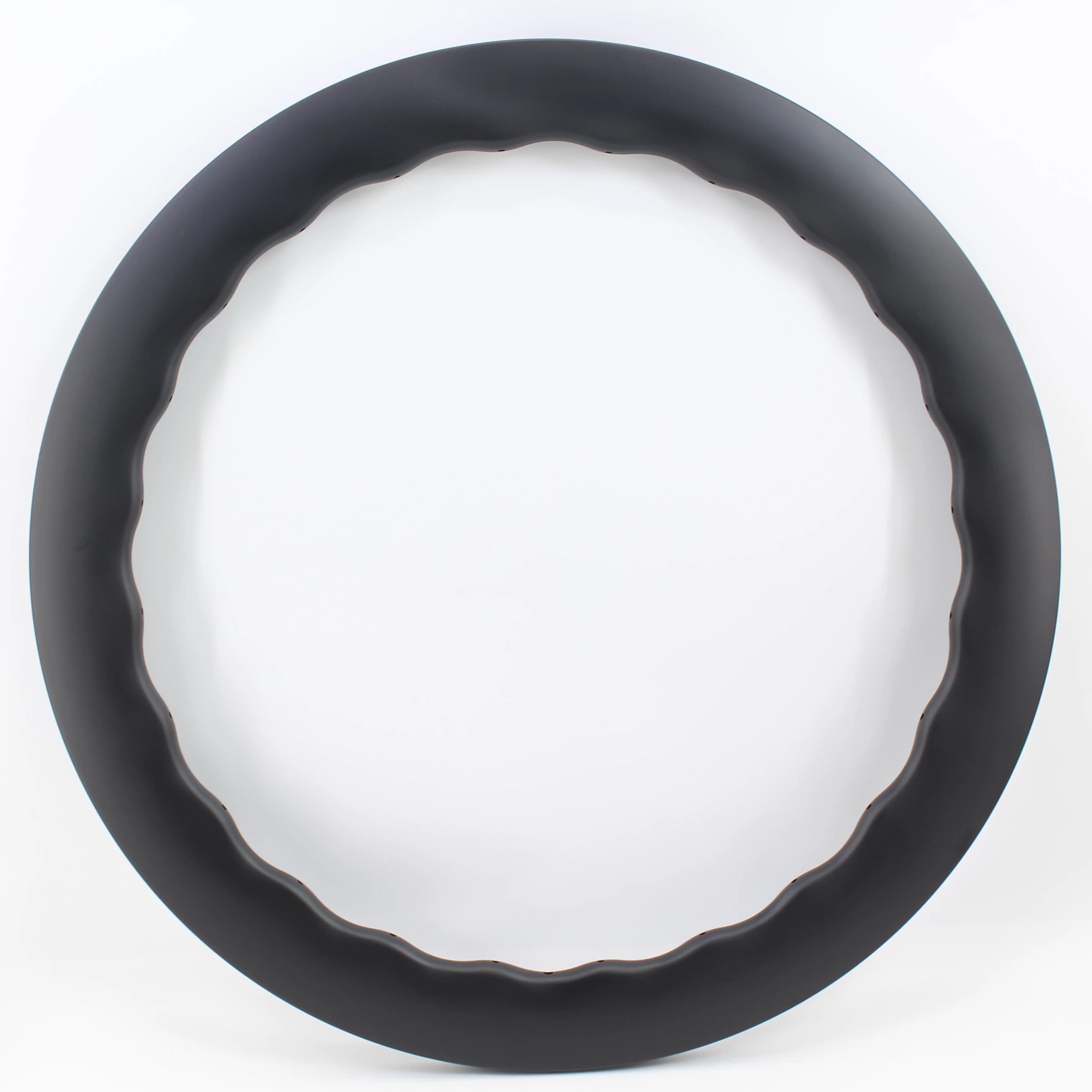 2 Pz Nuovo 700C 6560mm onda Bici Da Strada Matt UD Pieno In Fibra di Carbonio Copertoncino tubeless cerchi freno a disco in carbonio Ruote 25mm larghezza