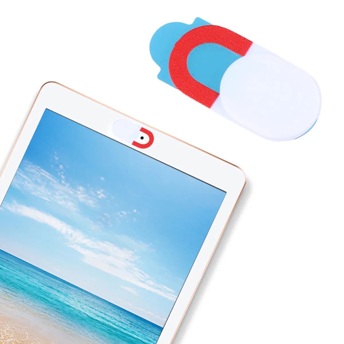 Set di 6 Copri Webcam Ovali Scorrevoli per Laptop, Tablet e Smartphone, Protezione per Telecamera Web